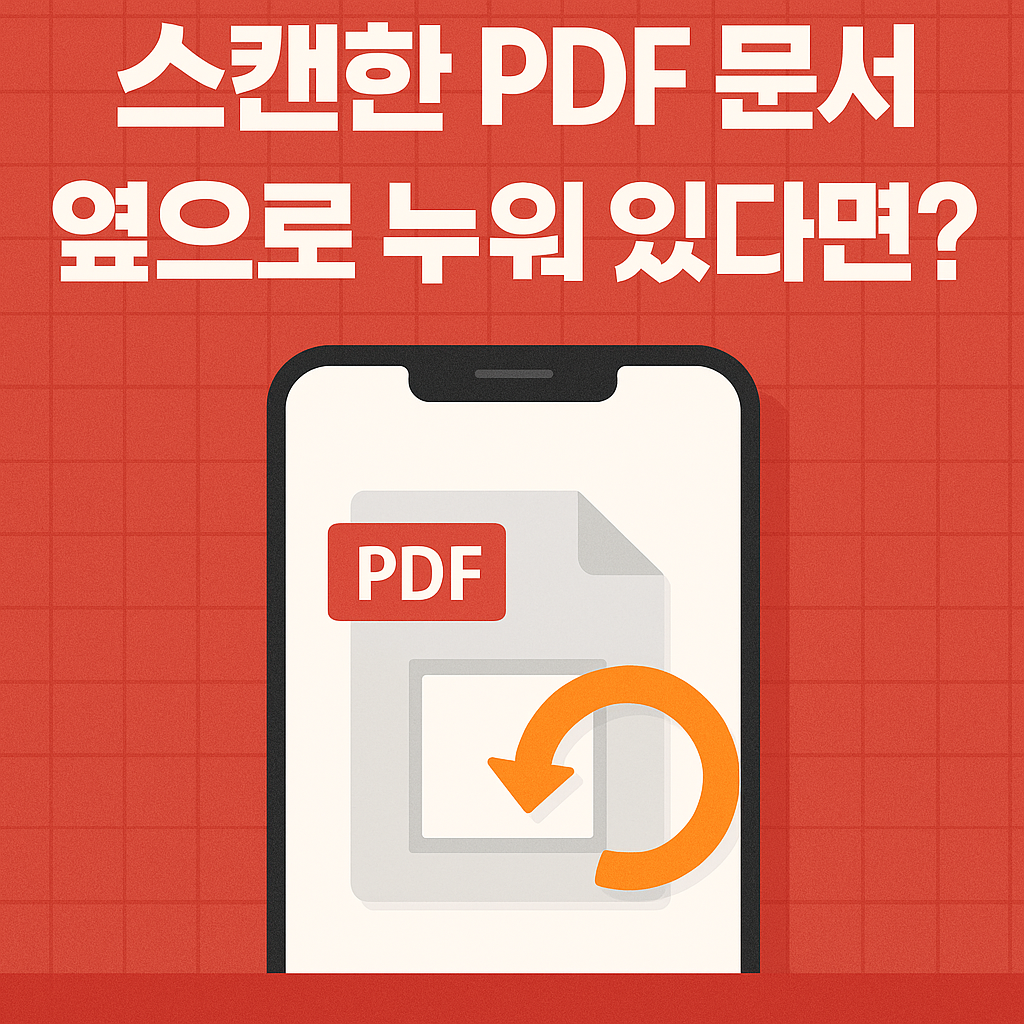 스캔한 PDF 문서가 옆으로 누워 있다면?