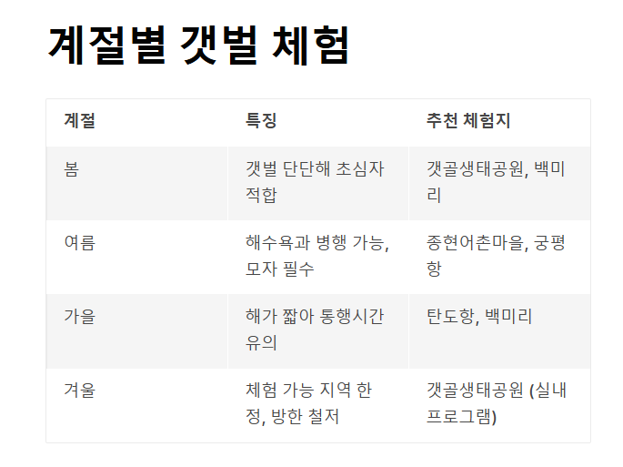 경기도 갯벌 체험지 BEST 5