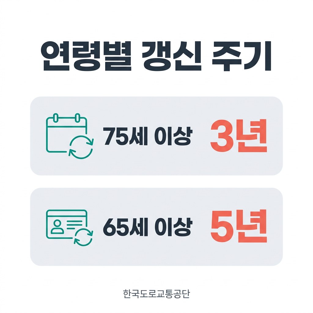 75세 이상 운전면허 갱신 연령별 갱신 주기