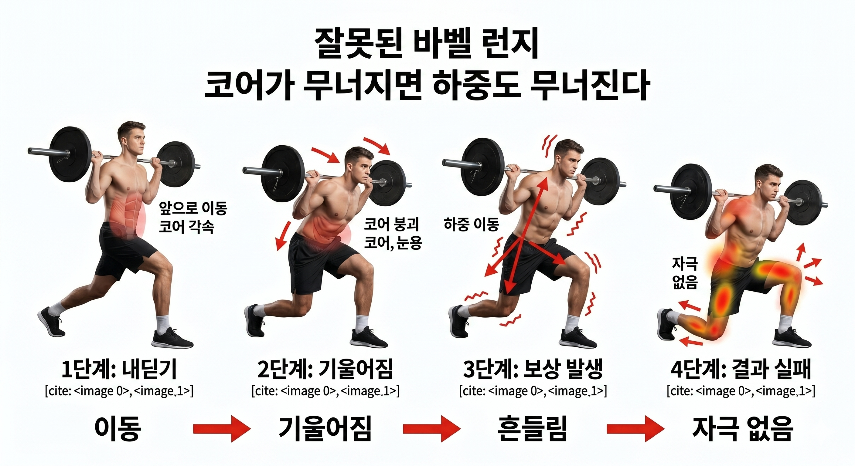 잘못된 바벨 런지