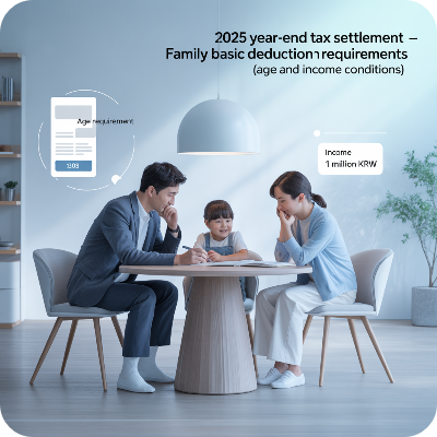 2025 연말정산 부양가족 기본공제 요건 이미지