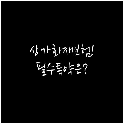 상가 화재보험 배상책임 특약 종류와 ..