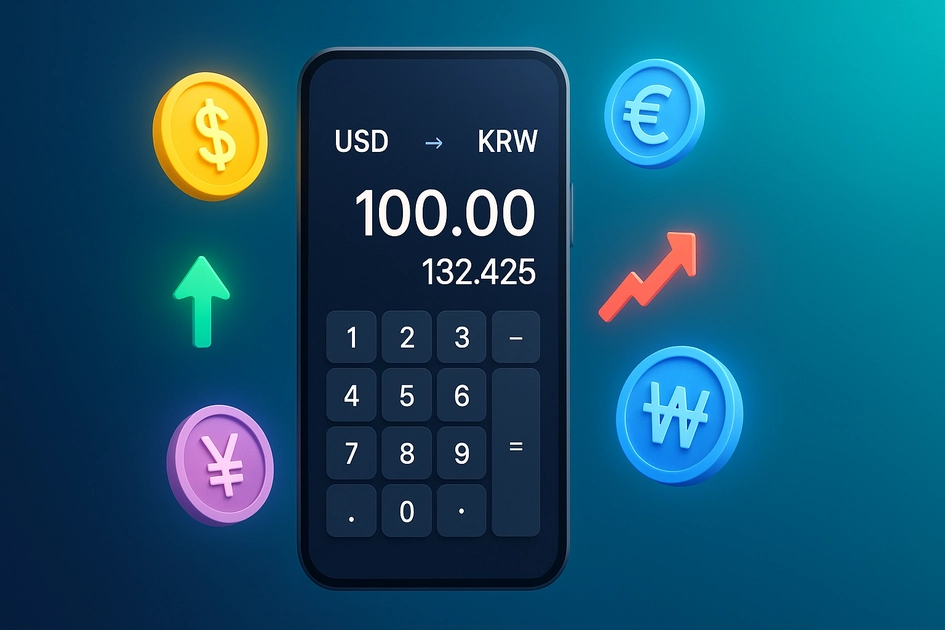 MowaTool 환율계산기 - 실시간 USD KRW 환율 변환 및 해외직구 통화 환산 온라인 도구