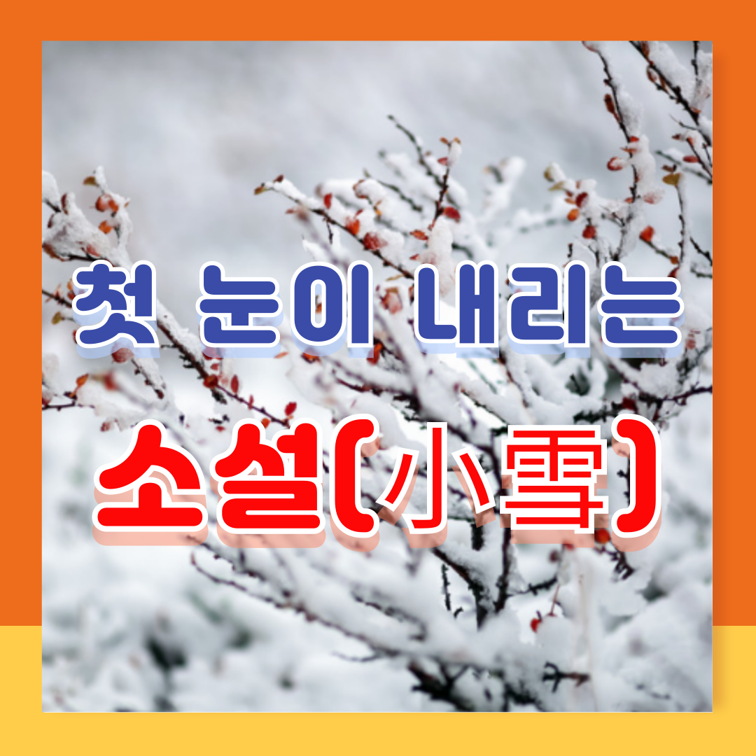 24절기 소설(小雪) 뜻 겨울의 시작
