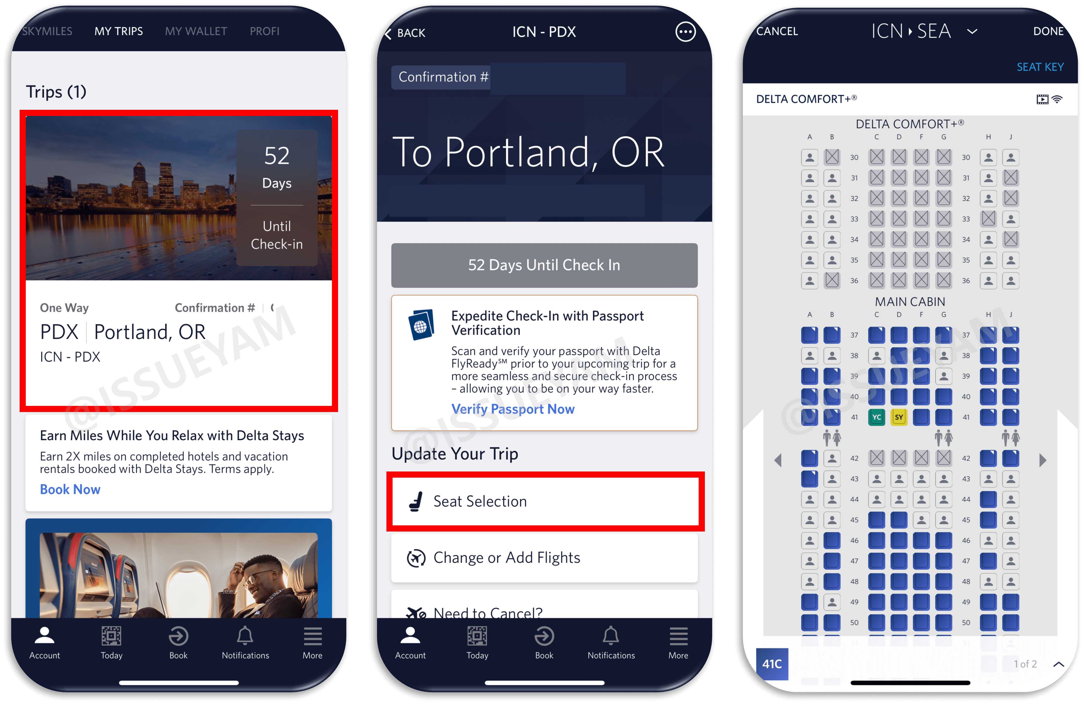 델타항공 사전 좌석 지정 방법