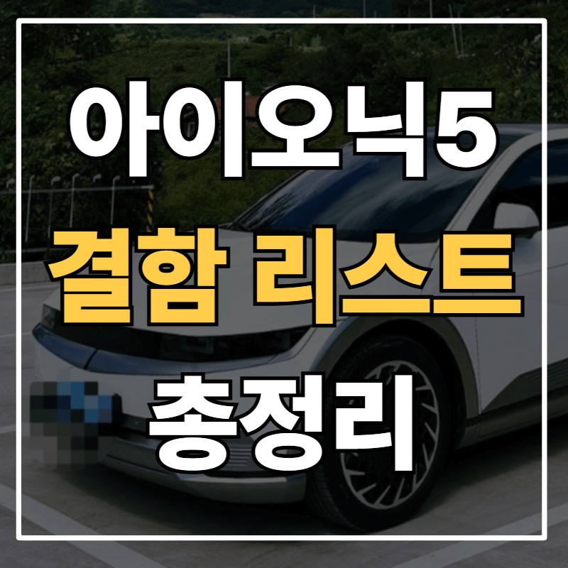 아이오닉5 결함 리스트 10가지, 잡소리부터 회생제동 소음까지 총정리