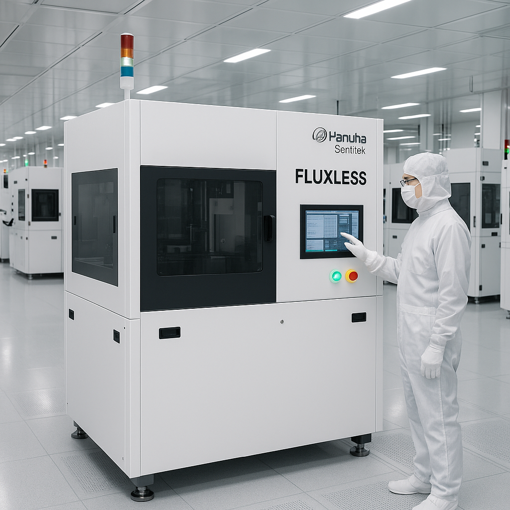 한화세미텍 Fluxless Boning 장비 컨셉 이미지