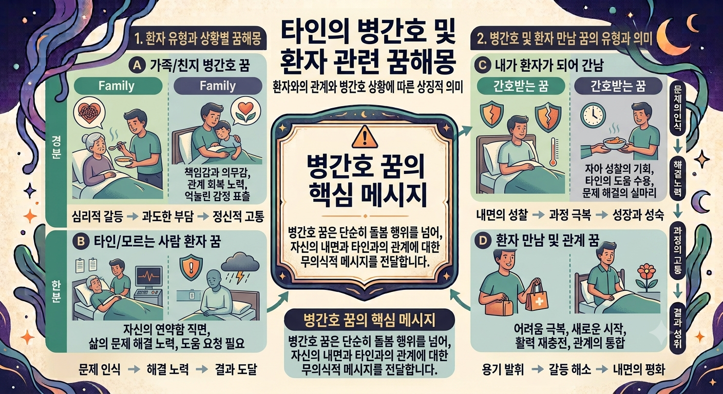 타인의 병간호 및 환자 관련 꿈해몽