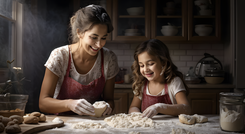 육아를 하면서 즐거워 보이는 이미지