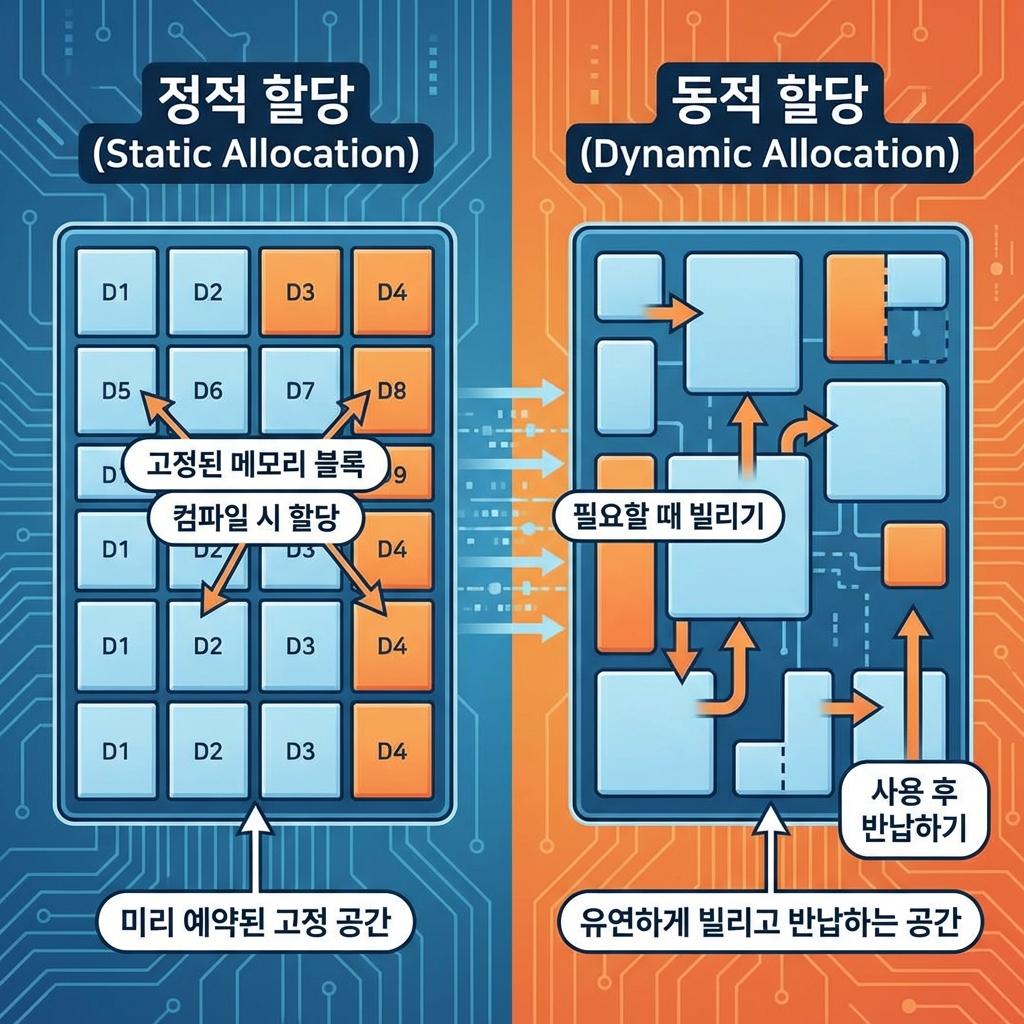 정적 할당과 동적 할당: 메모리 관리의 원리와 효율적 활용