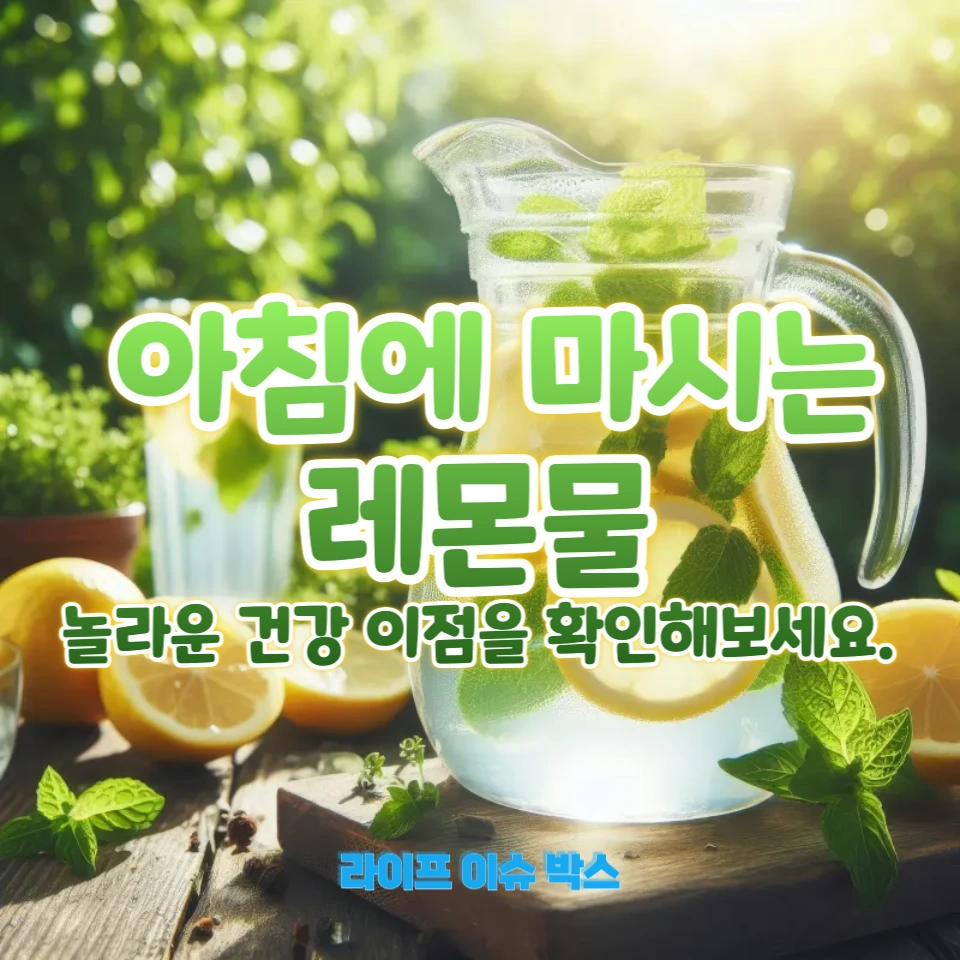 레몬물을 아침에 마시면 건강에 좋은 이유