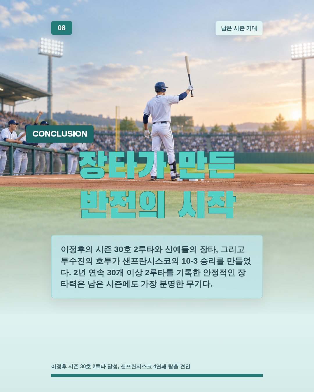 장타가 만든 반전의 시작