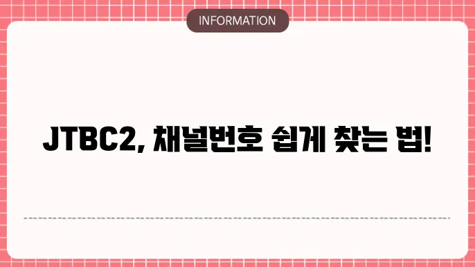 적절한 방법으로 jtbc2 편성표를 확인하는 방법