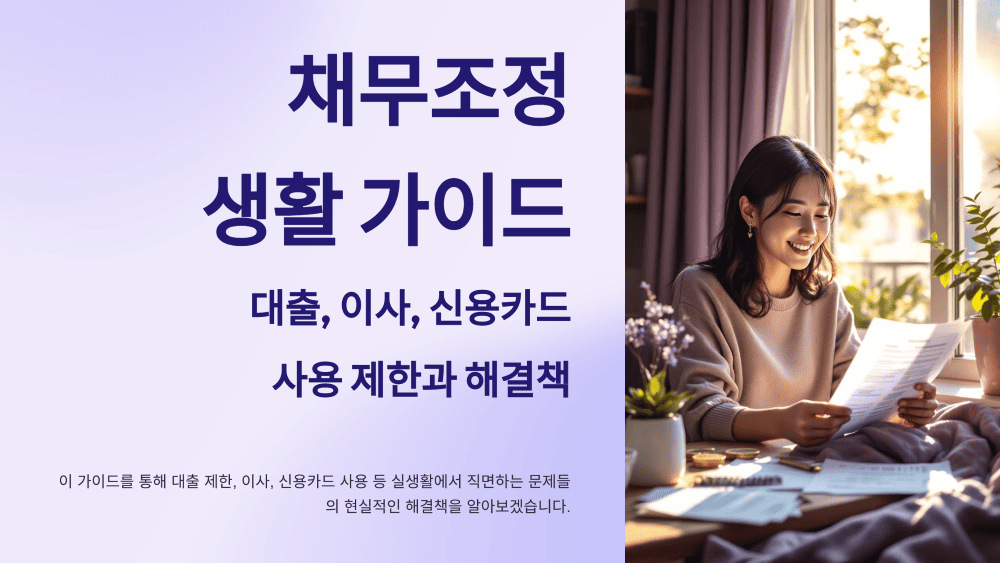 채무조정 중 생활 가이드