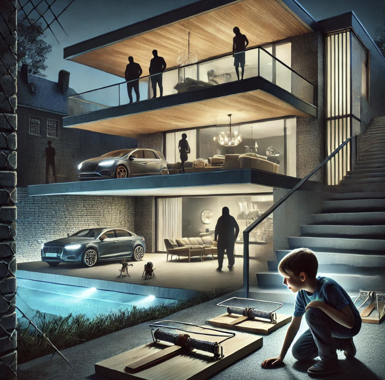 영화 '기생충'과 '나홀로 집에'와 관련된 이미지