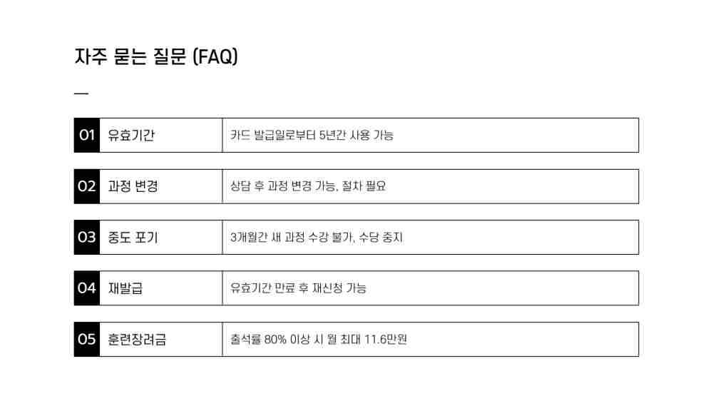 국민내일배움카드 신청방법, 발급 대상자, 지원내용