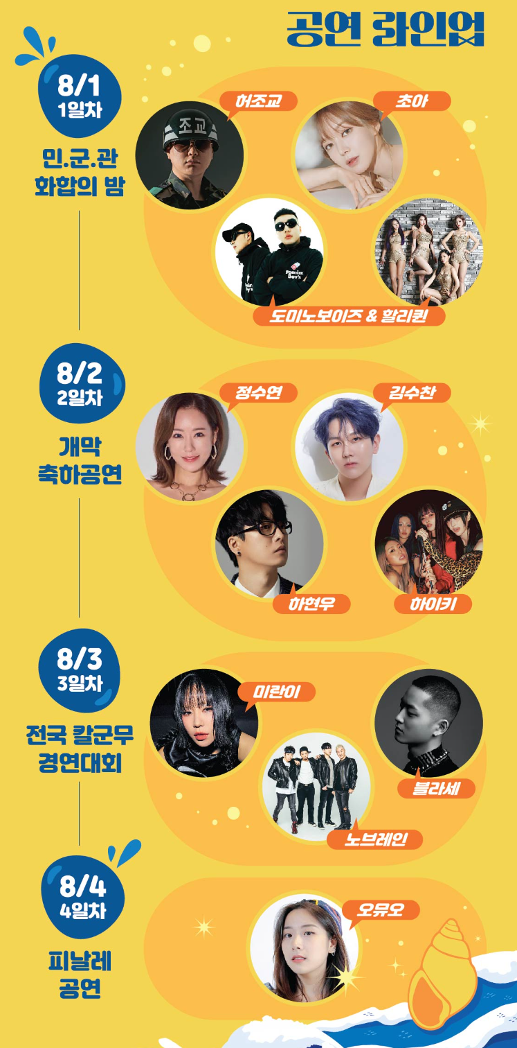 철원 화강 다슬기축제 라인업