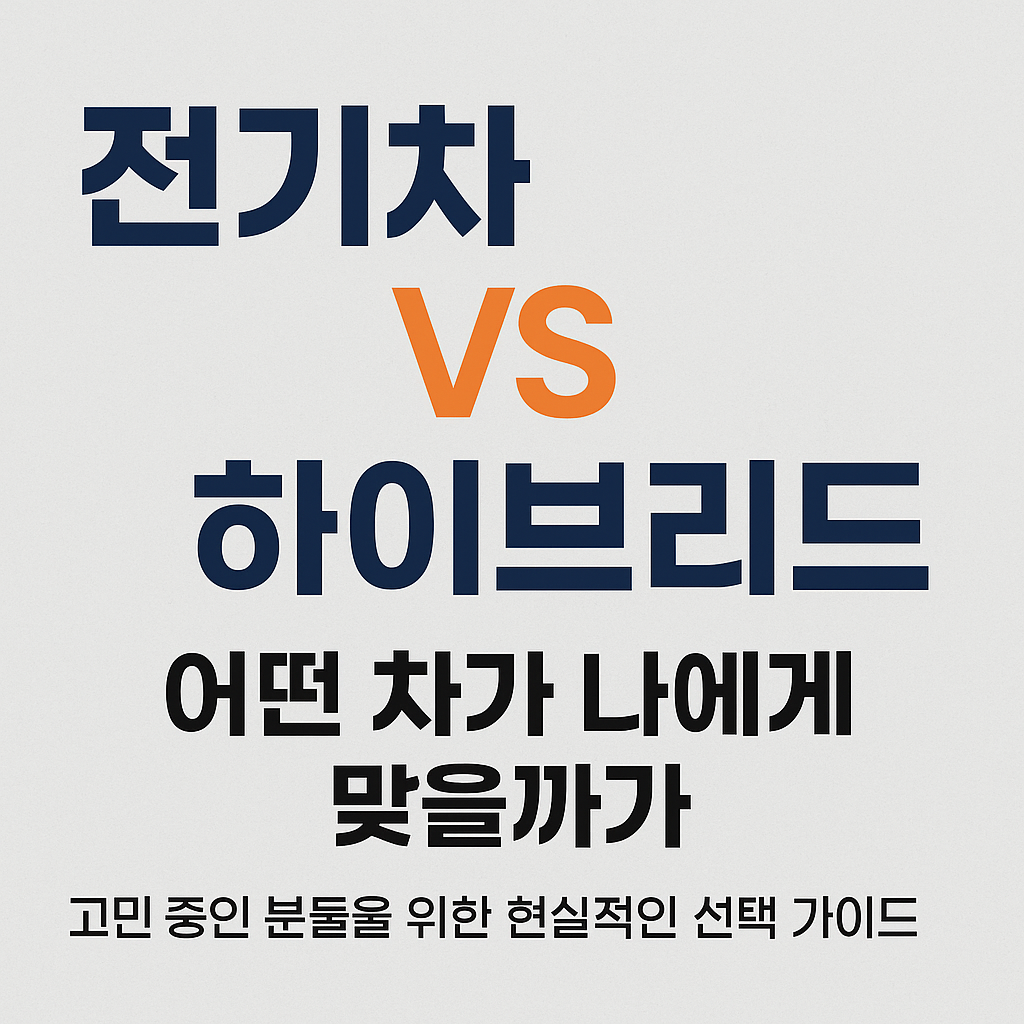 전기차 vs 하이브리드, 어떤 차가 나에게 맞을까?