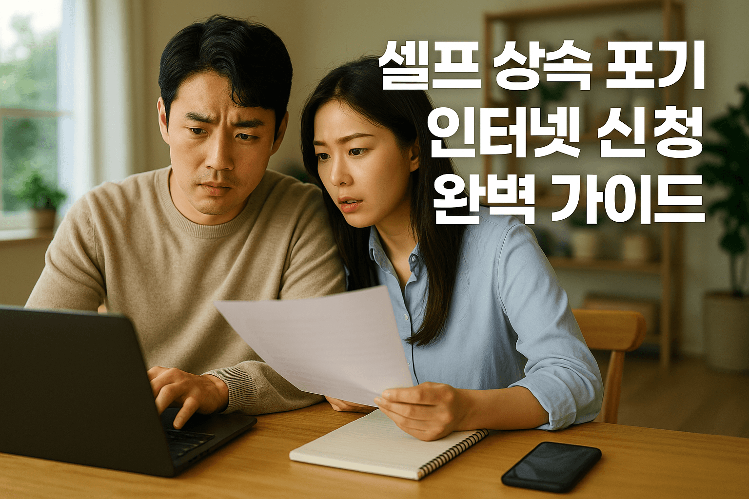 셀프 상속 포기 인터넷 신청 완벽 가이드