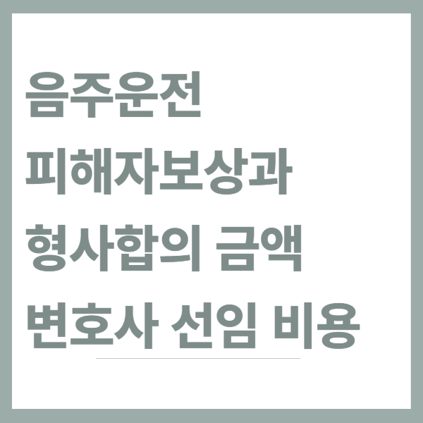 음주운전-피해자보상-형사합의