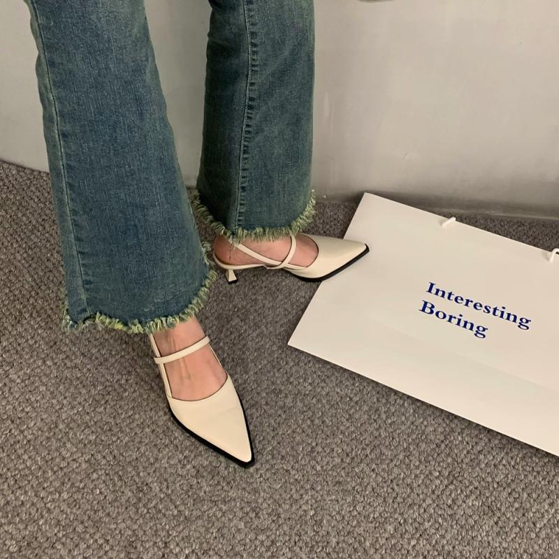 햅슈 스틸레토 슬링백 메리제인 힐 구두