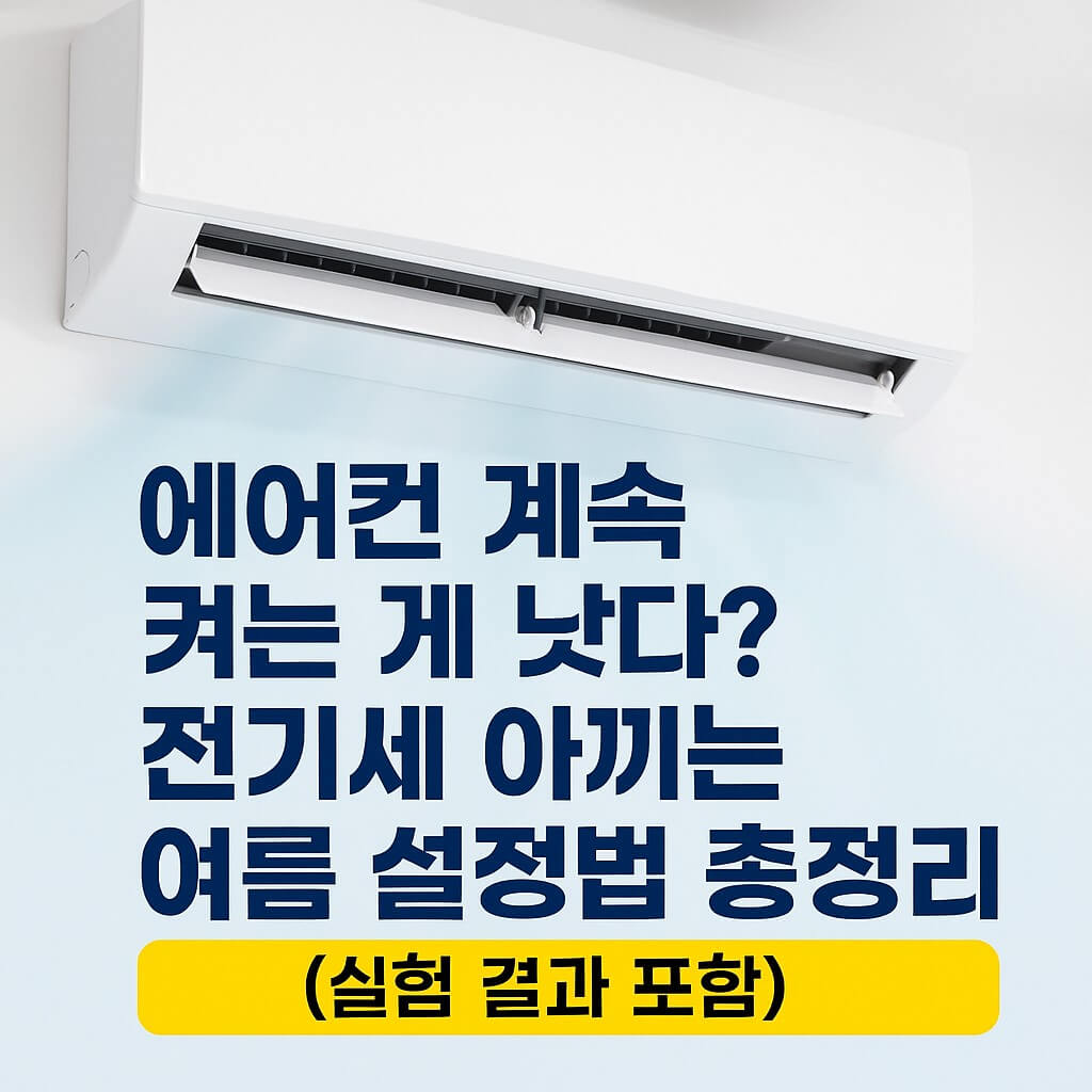 전기세 아끼는 여름 설정법 총정리