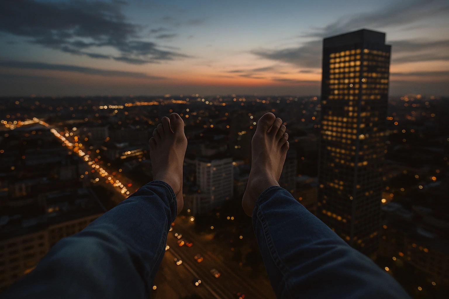 🔻높은 곳에서 떨어지는 꿈 해몽 총정리 — 불안, 변화, 기회가 동시에 오는 신호