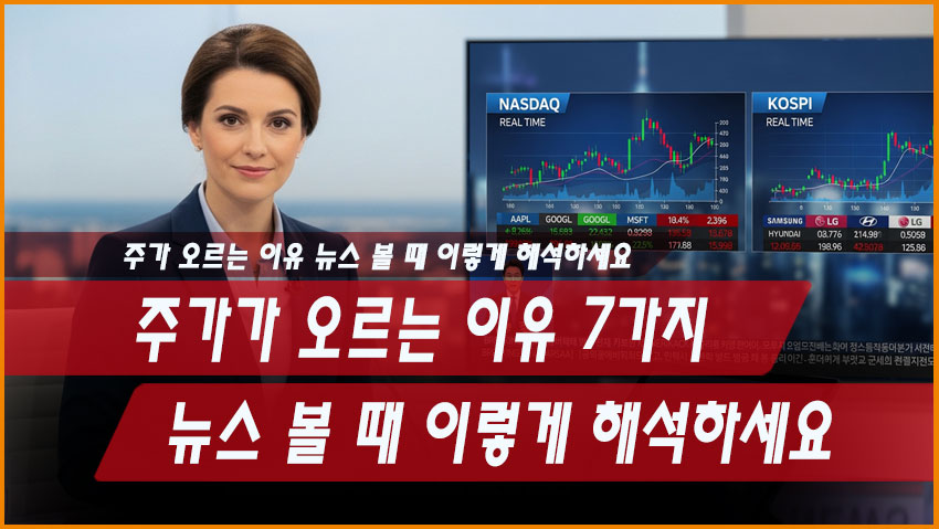 주가가 오르는 이유 7가지 실적 수급 금리 공시 시장심리 초보 설명