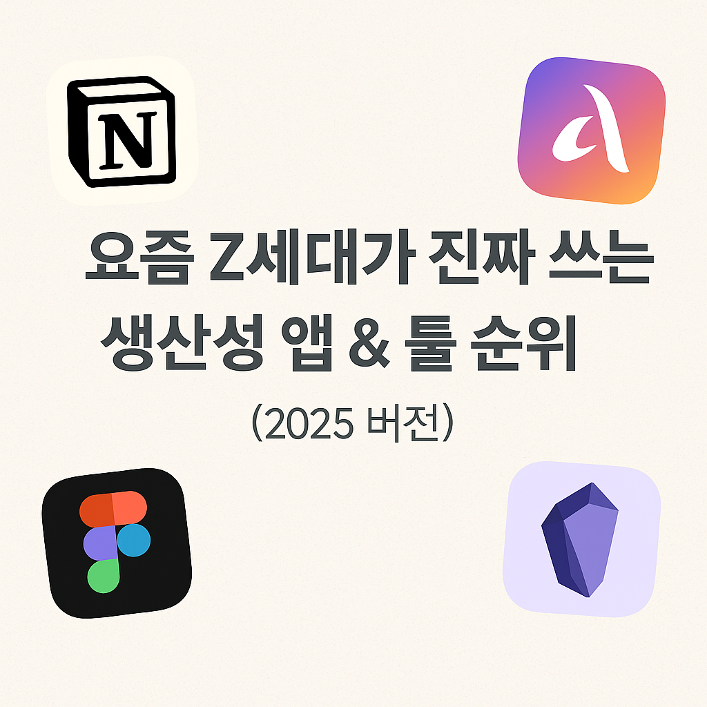 요즘 Z세대가 진짜 쓰는 생산성 앱 & 툴 순위