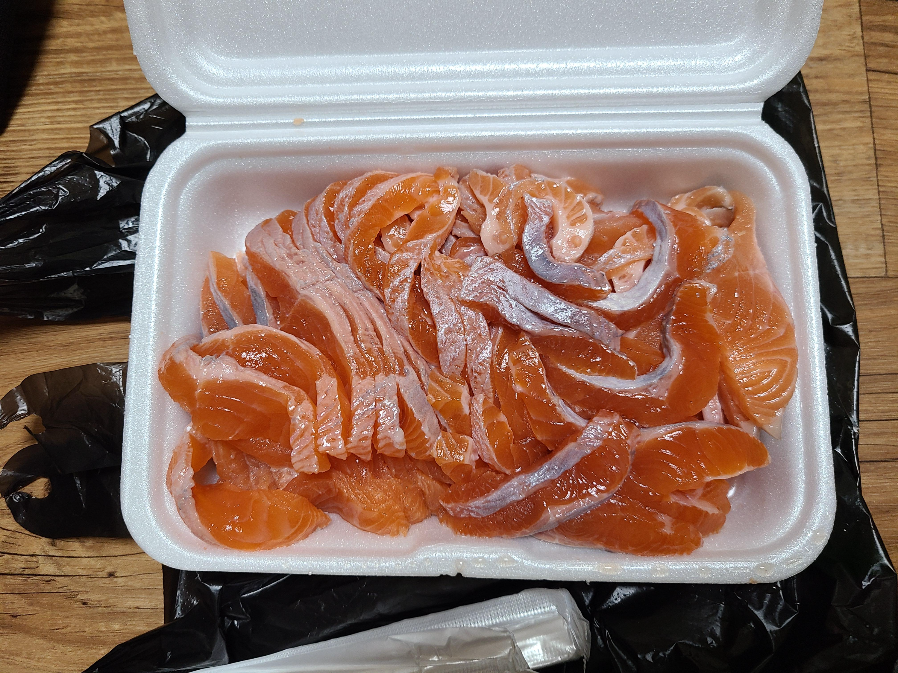 평창 송어 축제 송어 회 한 팩