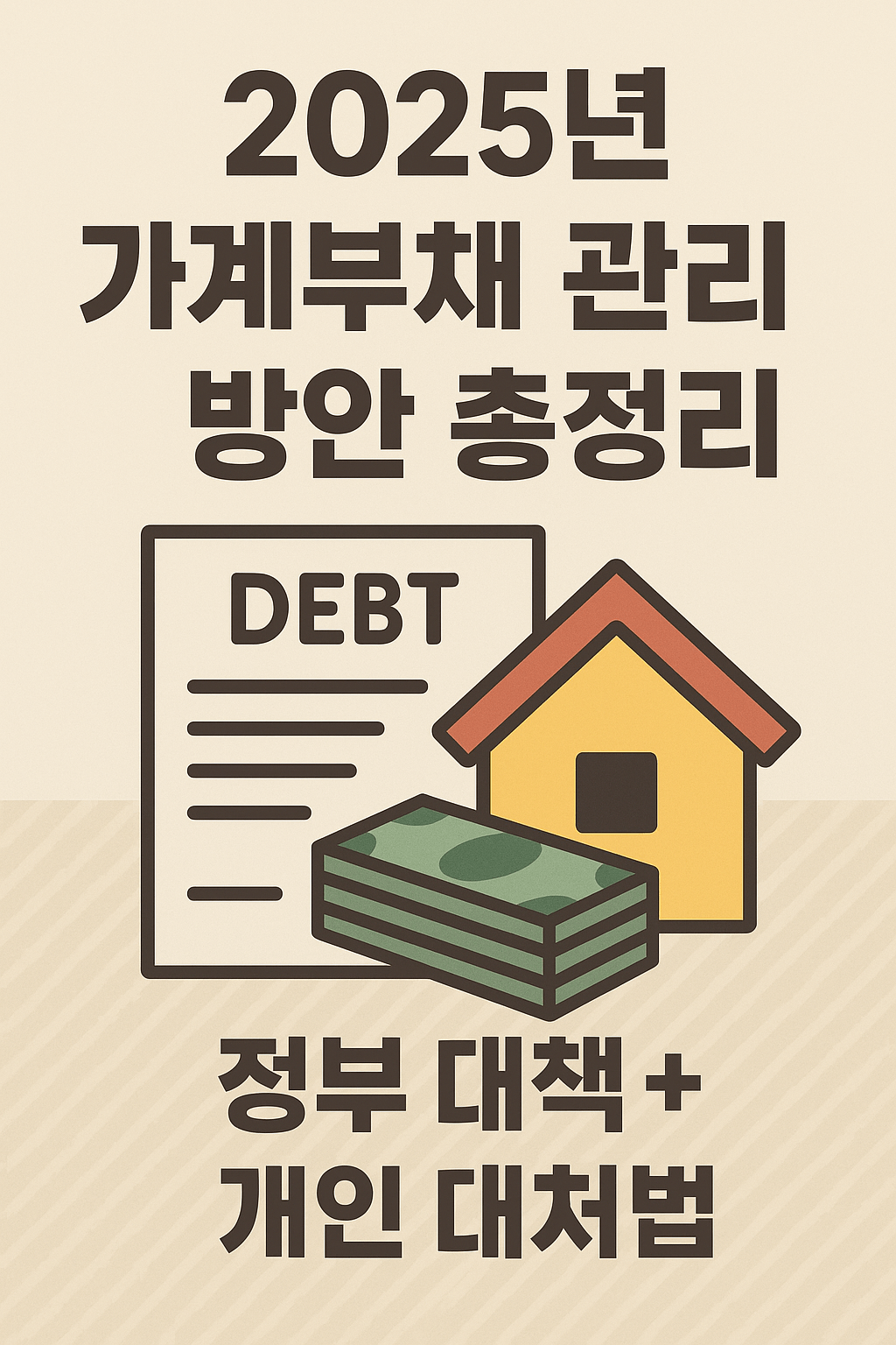 2025년 가계부채 관리 방안 인포그래픽(DSR·LTV·상환전략 요약)