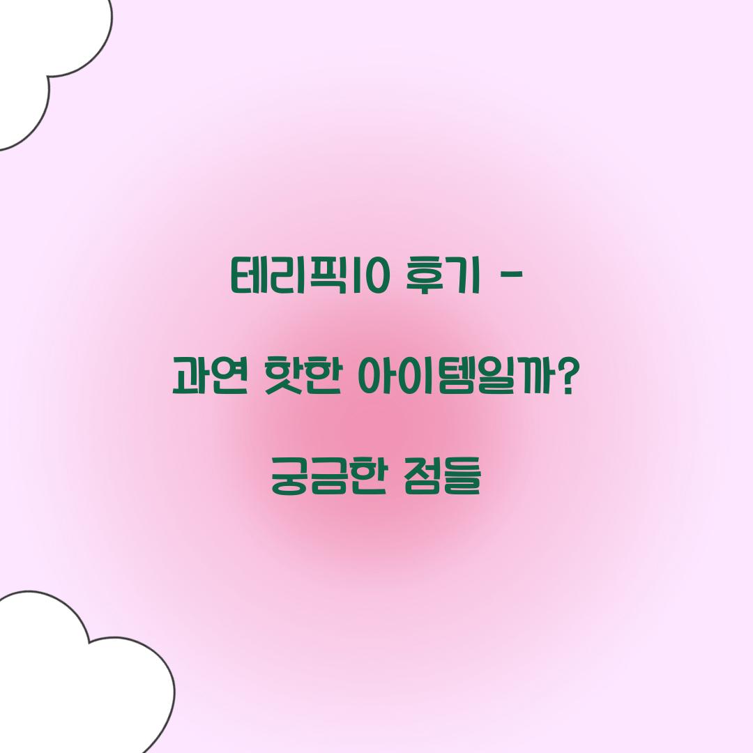 테리픽10 후기