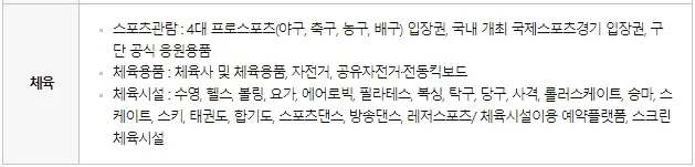 문화누리카드-사용처-체육