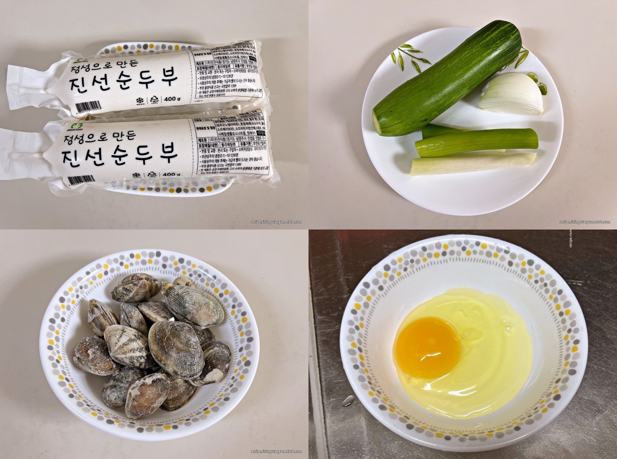 순두부 찌개 재료