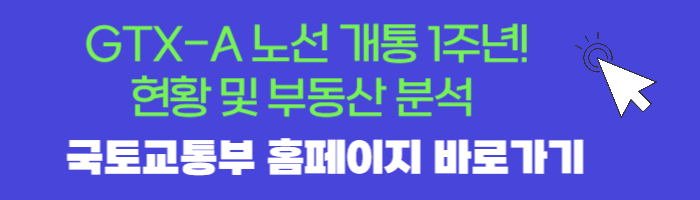 GTX-A 노선 개통 1주년 이용 현황 및 부동산 분석