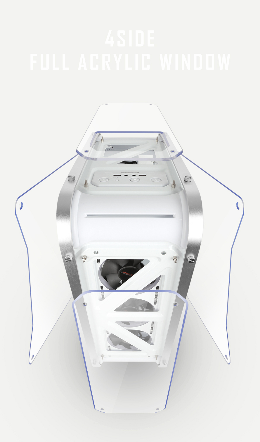 ABKO NCORE Ares USB3.0 4면 풀 아크릴 윈도우 with HALO