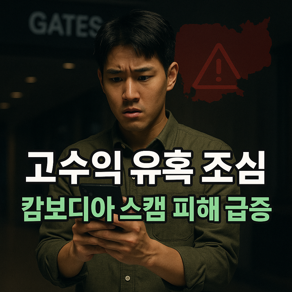 해외 고수익 취업 유혹에 놀라는 청년