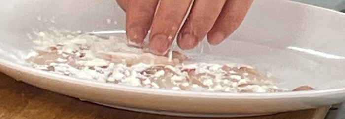 한식조리기능사 실기시험 준비 - 생선전 - 밀가루 묻히기