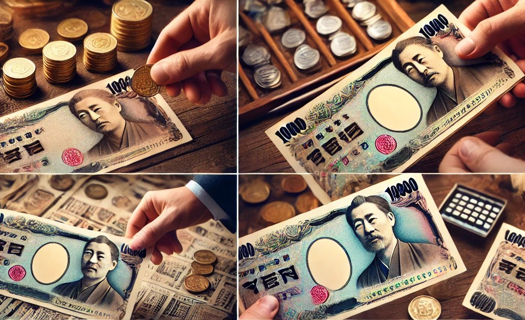 일본 화폐 관련 사진