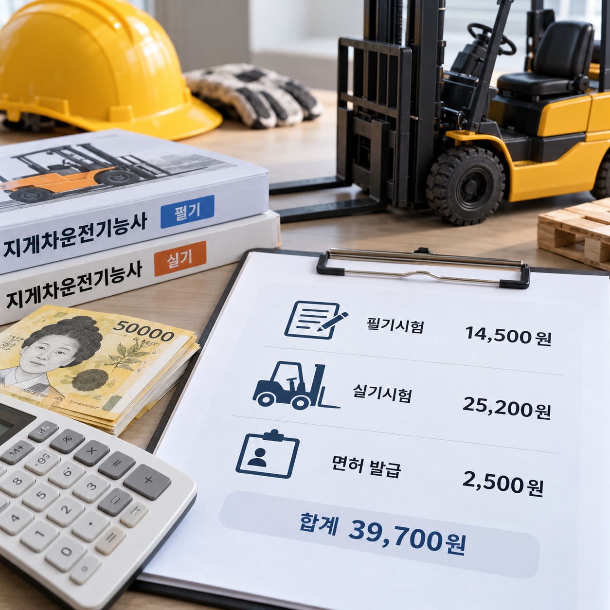 지게차 필기 실기 응시료