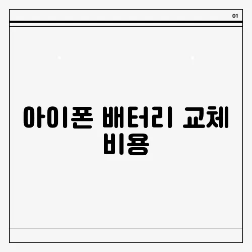 아이폰 배터리 교체 비용