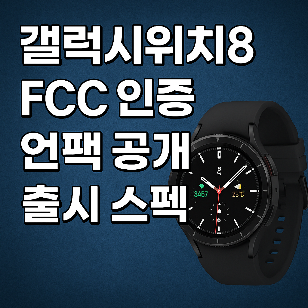 7월 언팩 대예고 갤럭시워치8, FCC 인증 완료! 회전 베젤까지 부활?