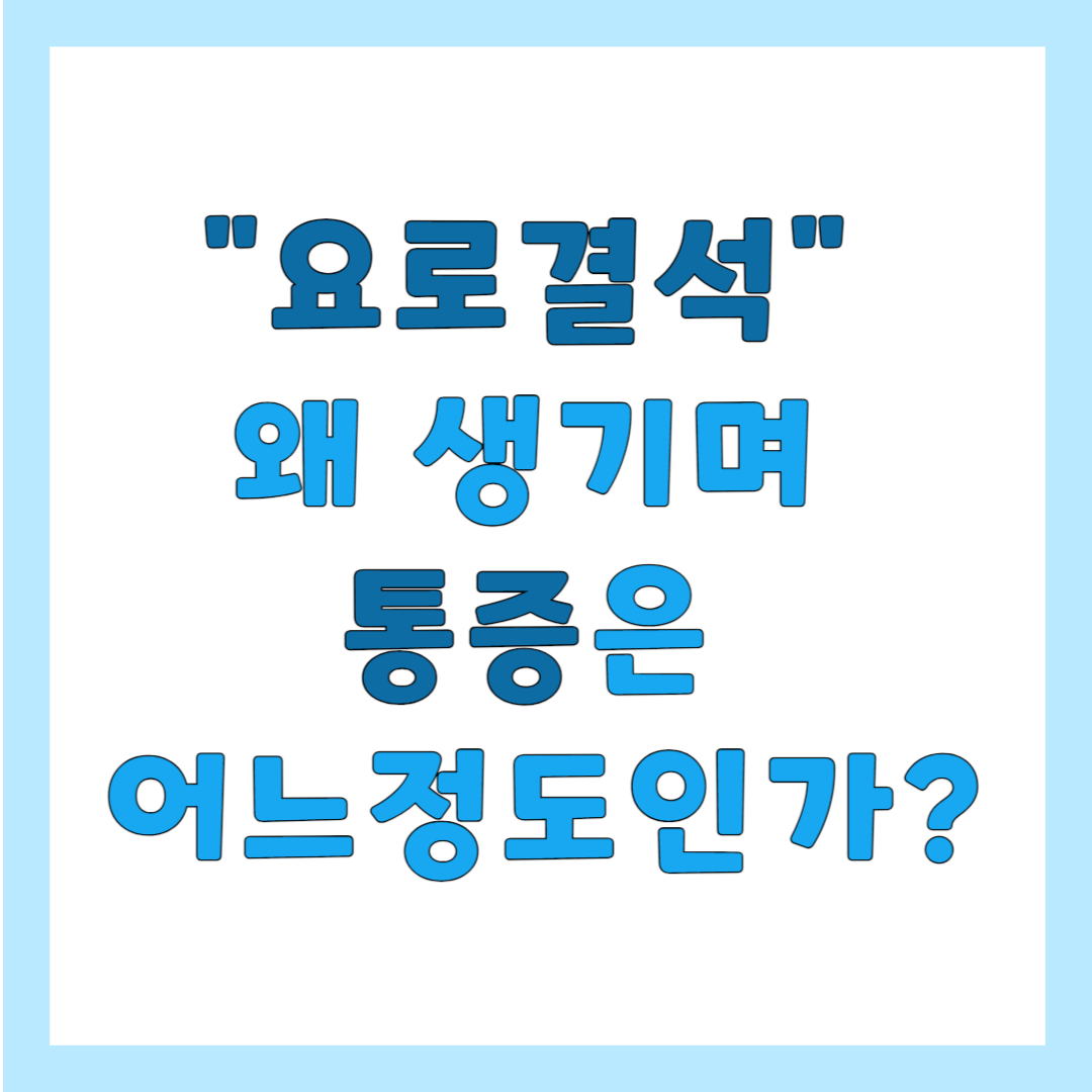 요로결석의 원인과 통증