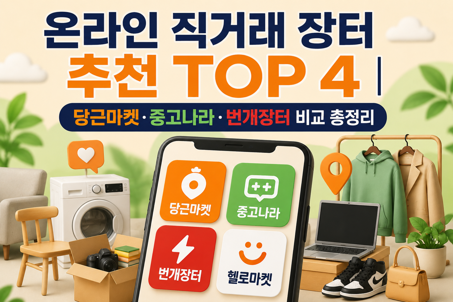 온라인 직거래 장터 추천 TOP 4|당근마켓·중고나라·번개장터 비교 총정리 관련 사진