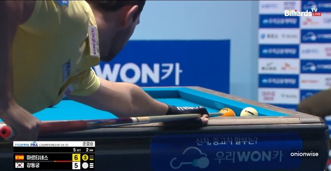 강동궁 마르티네스 경기결과 - 우리금융캐피탈 PBA 챔피언십 4강 준결승