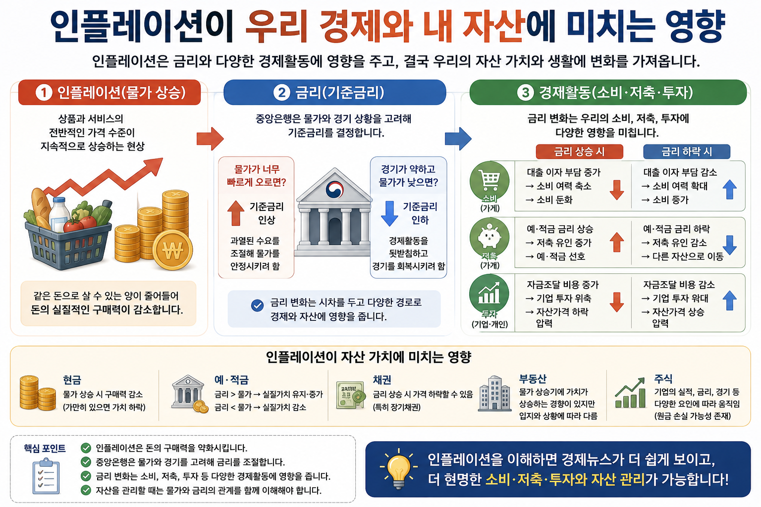 인플레이션이 우리 경제와 내 자산에 미치는 영향