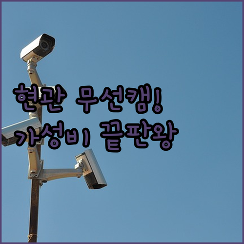 무선 IP카메라 현관 자석 부착형부터..