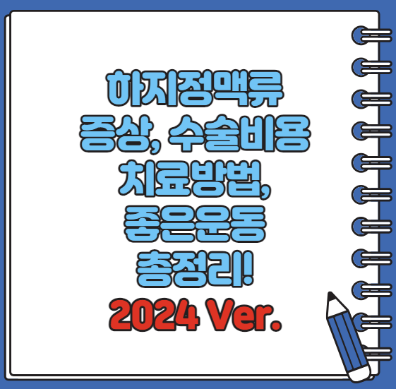하지정맥류 증상 수술비용 좋은운동 등 총정리(2024 최신)