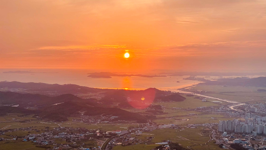 옥마산 전망대 노을감상