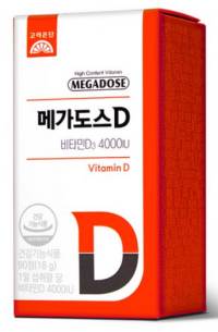 고려은단 메가도스D 비타민D3 4000IU 18g, 90정, 1개